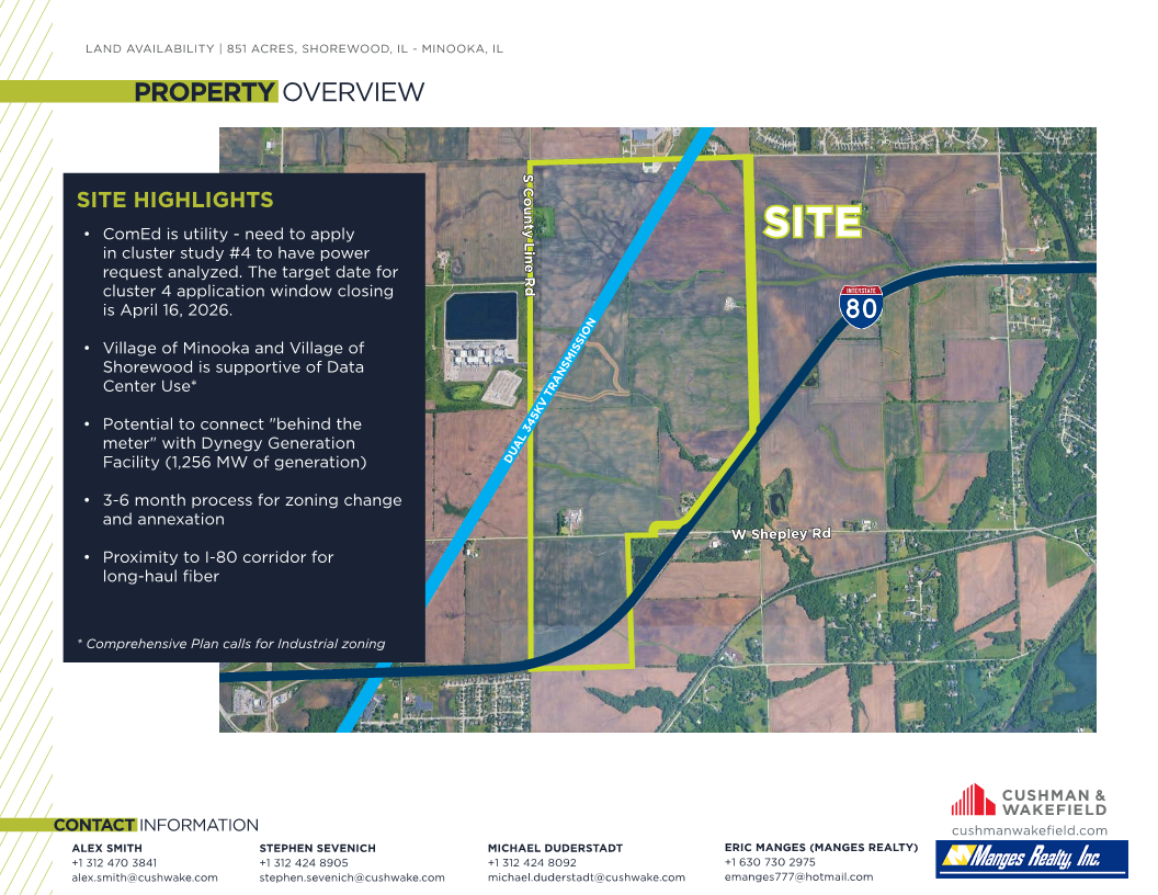 Data Center Land Listing — Shorewood/Minooka (851 Acres) page 2